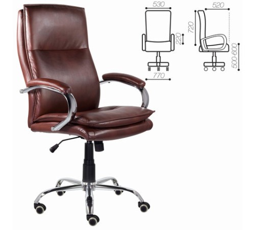 Кресло офисное BRABIX PREMIUM "Cuba EX-542", экокожа, коричневое, 532550 Кресло офисное BRABIX PREMIUM "Cuba EX-542", экокожа, коричневое, 532550
