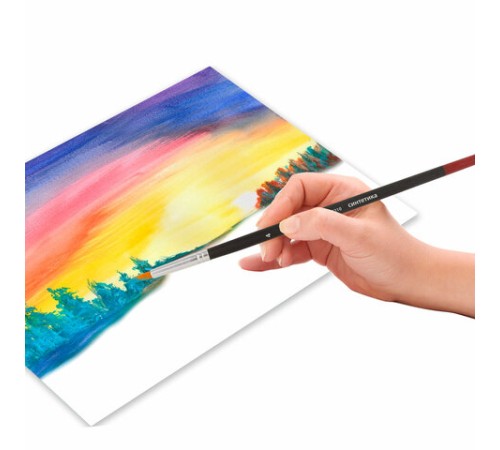 Кисть BRAUBERG, синтетика, круглая, № 4, 200210