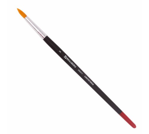 Кисть BRAUBERG, синтетика, круглая, № 5, 200211