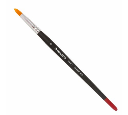 Кисть BRAUBERG, синтетика, круглая, № 6, 200212