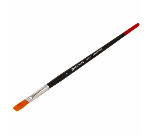 Кисть BRAUBERG, синтетика, плоская, № 7, 200214