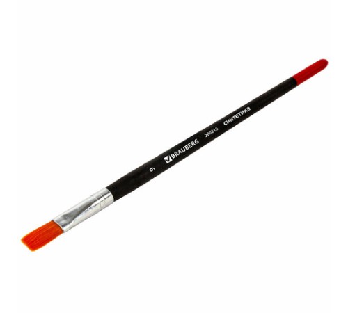 Кисть BRAUBERG, синтетика, плоская, № 9, 200215