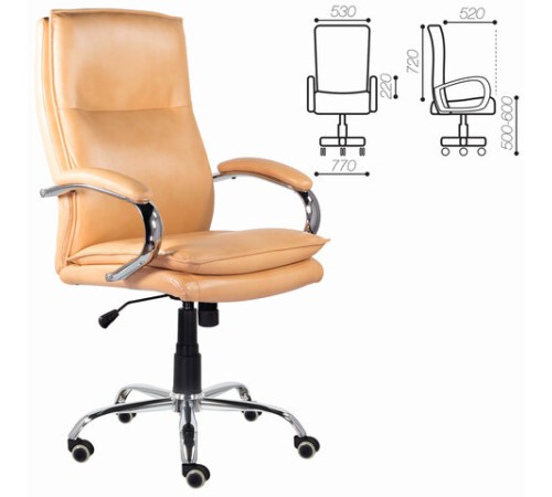 Кресло офисное BRABIX PREMIUM "Cuba EX-542", экокожа, бежевое, 532551 Кресло офисное BRABIX PREMIUM "Cuba EX-542", экокожа, бежевое, 532551