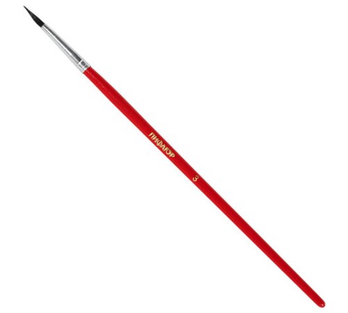 Кисти ПИФАГОР, набор 5 шт. (БЕЛКА: круглая № 3; КОЗА: круглые № 6, 8; ПОНИ: круглые № 2, 5), пакет с европодвесом, 200231