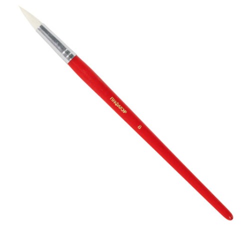 Кисти ПИФАГОР, набор 5 шт. (БЕЛКА: круглая № 3; КОЗА: круглые № 6, 8; ПОНИ: круглые № 2, 5), пакет с европодвесом, 200231