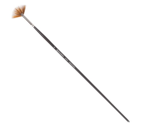 Кисть художественная проф. BRAUBERG ART CLASSIC, синтетика мягкая, веерная, № 4, длинная ручка, 200639