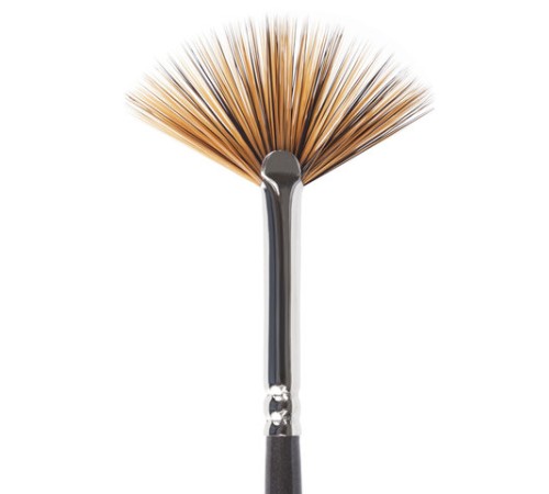 Кисть художественная проф. BRAUBERG ART CLASSIC, синтетика мягкая, веерная, № 4, длинная ручка, 200639