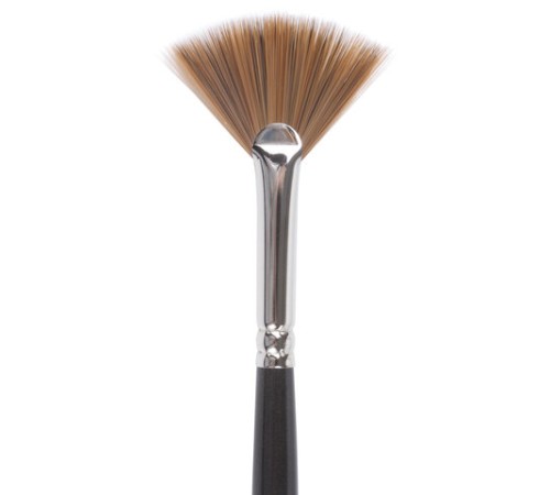 Кисть художественная проф. BRAUBERG ART CLASSIC, синтетика мягкая, веерная, № 6, длинная ручка, 200640