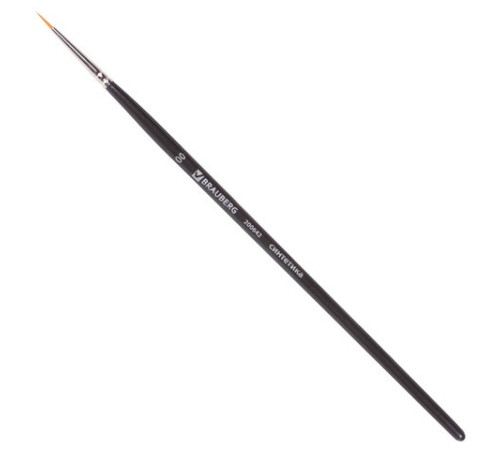 Кисть художественная проф. BRAUBERG ART CLASSIC, синтетика жесткая, круглая, № 00, короткая ручка, 200642