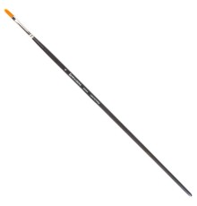 Кисть художественная проф. BRAUBERG ART CLASSIC, синтетика жесткая, плоская, № 4, длинная ручка, 200664