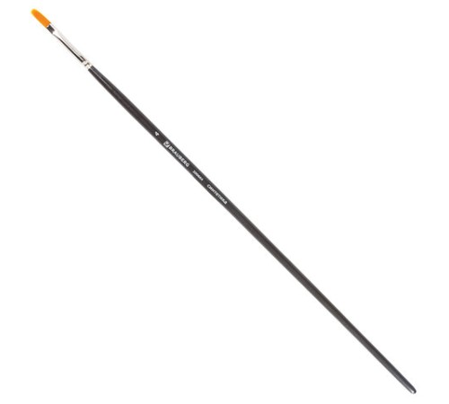 Кисть художественная проф. BRAUBERG ART CLASSIC, синтетика жесткая, плоская, № 4, длинная ручка, 200664