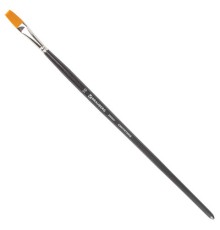 Кисть художественная профессиональная BRAUBERG ART CLASSIC, синтетика жесткая, плоская, № 10, длинная ручка, 200667