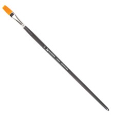 Кисть художественная проф. BRAUBERG ART CLASSIC, синтетика жесткая, плоская, № 12, длинная ручка, 200668