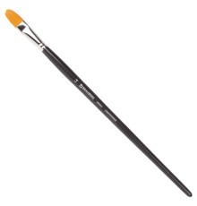 Кисть художественная профессиональная BRAUBERG ART CLASSIC, синтетика жесткая, овальная, № 14, длинная ручка, 200683