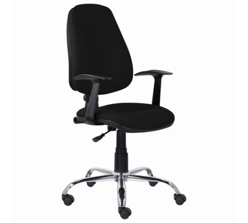 Кресло BRABIX "Comfort MG-322", хром, регулируемая эргономичная спинка, ткань, черное, 532558 Кресло BRABIX "Comfort MG-322", хром, регулируемая эргономичная спинка, ткань, черное, 532558