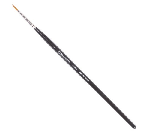 Кисть художественная проф. BRAUBERG ART CLASSIC, синтетика мягкая под колонок, кругл, № 1, кор руч, 200686