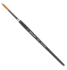 Кисть художественная профессиональная BRAUBERG ART CLASSIC, синтетика мягкая под колонок, круглая, № 6, короткая ручка, 200691