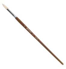 Кисть художественная профессиональная BRAUBERG ART CLASSIC, щетина, круглая, № 8, длинная ручка, 200710
