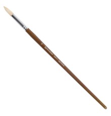 Кисть художественная профессиональная BRAUBERG ART CLASSIC, щетина, круглая, № 10, длинная ручка, 200711