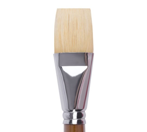 Кисть художественная профессиональная BRAUBERG ART CLASSIC, щетина, плоская, № 36, длинная ручка, 200727