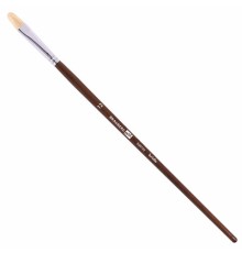 Кисть художественная профессиональная BRAUBERG ART CLASSIC, щетина, овальная, № 12, длинная ручка, 200732