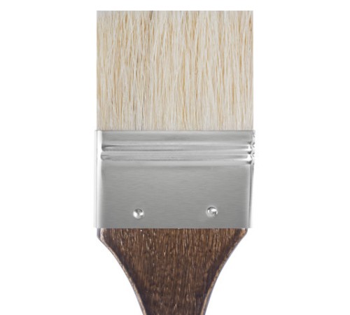 Кисть художественная профессиональная BRAUBERG ART CLASSIC, щетина, флейц, № 50, короткая ручка, 200746