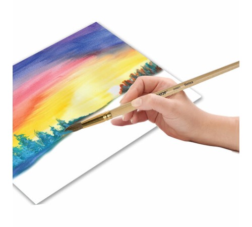 Кисть ПИФАГОР, БЕЛКА, круглая, № 7, деревянная лакированная ручка, с колпачком, пакет с подвесом, 200821