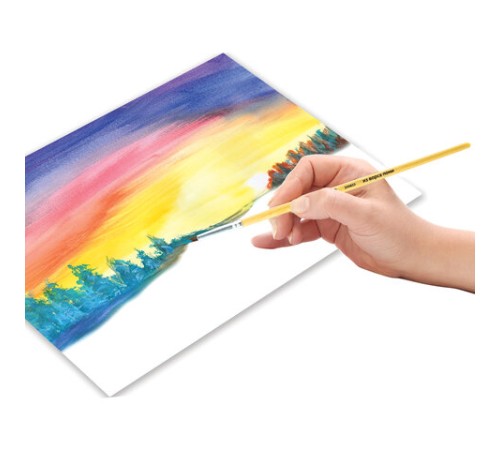 Кисть ПИФАГОР, ПОНИ, круглая, № 3, деревянная лакированная ручка, с колпачком, 200832