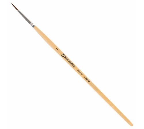 Кисть BRAUBERG, пони, круглая, №1, 200840