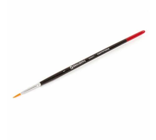 Кисть BRAUBERG синтетика, круглая, №1, 200851