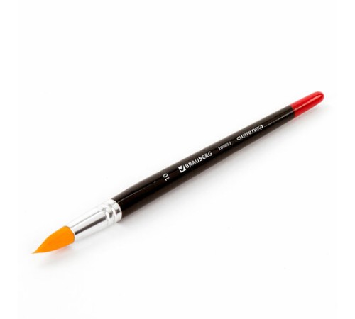 Кисть BRAUBERG синтетика, круглая, №10, 200855