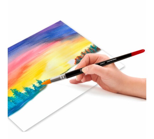 Кисть BRAUBERG синтетика, круглая, №10, 200855