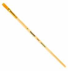 Кисть ПИФАГОР, СИНТЕТИКА, плоская, № 6, деревянная лакированная ручка, с колпачком, пакет с подвесом, 200859