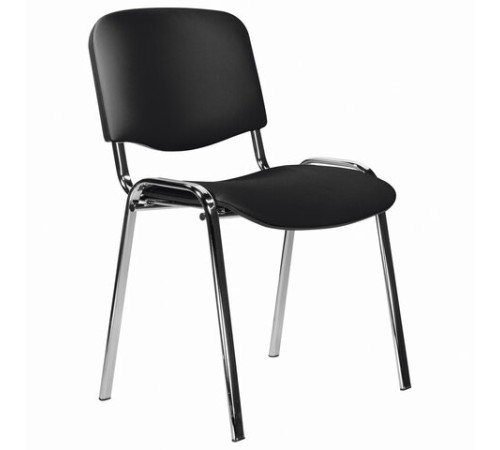 Стул STAFF "Iso Lite CF-008", хром, кожзам черный (Z-11), 532567