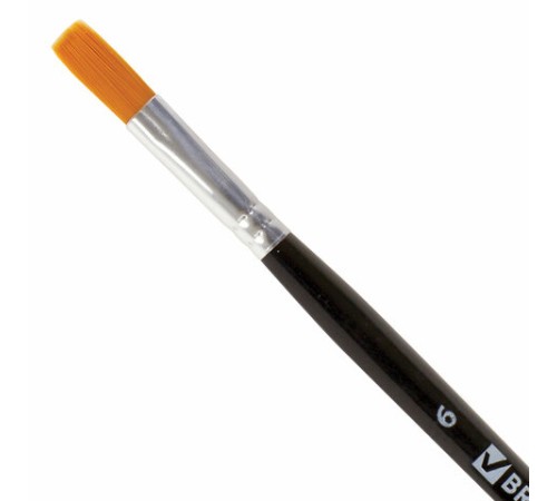 Кисть BRAUBERG синтетика, плоская, №6, 200868