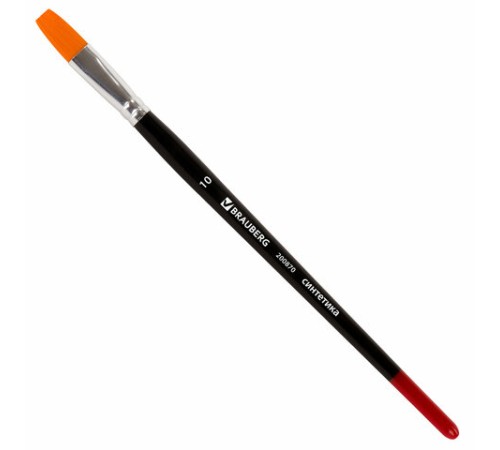 Кисть BRAUBERG синтетика, плоская, №10, 200870