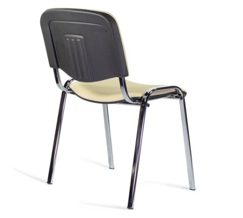Стул STAFF "Iso Lite CF-008", хром, кожзам бежевый (Z-21), 532568