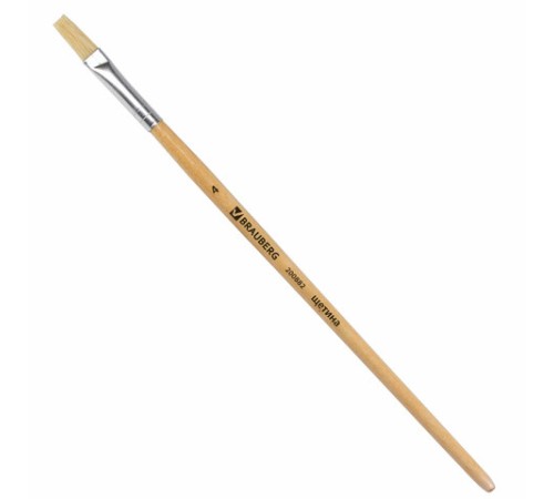 Кисть BRAUBERG щетина, плоская, №4, 200882