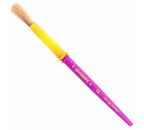 Кисти ЮНЛАНДИЯ, набор 2 шт. (ЩЕТИНА: круглые № 10, 12), блистер с европодвесом, 200884