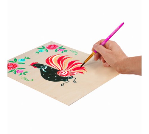 Кисти ЮНЛАНДИЯ, набор 3 шт. (ПОНИ: круглые № 3, 4, 5), блистер с европодвесом, 200885