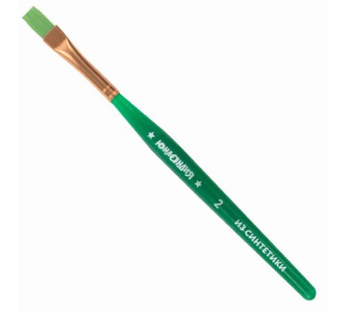 Кисти ЮНЛАНДИЯ, набор 5 шт. (СИНТЕТИКА: круглая № 4; плоские № 2, 7, 12; овальная № 2), блистер с европодвесом, 200889