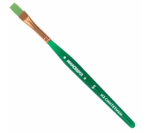 Кисти ЮНЛАНДИЯ, набор 6 шт. (СИНТЕТИКА: круглые № 2, 3; плоские № 4, 5, 6, 8), блистер с европодвесом, 200890