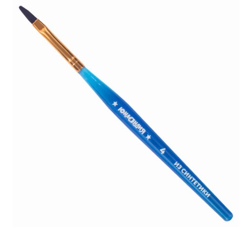 Кисти ЮНЛАНДИЯ, набор 6 шт. (СИНТЕТИКА: круглые № 2, 3; плоские № 4, 5, 6, 8), блистер с европодвесом, 200890