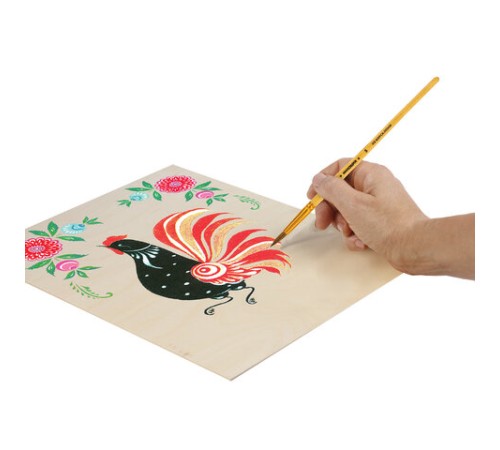 Кисти ЮНЛАНДИЯ, набор 5 шт. (ПОНИ: круглые № 1, 2, 3, 4, 5), блистер с европодвесом, 200893