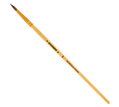 Кисти ЮНЛАНДИЯ, набор 5 шт. (ПОНИ: круглые № 1, 2, 3, 4, 5), блистер с европодвесом, 200893