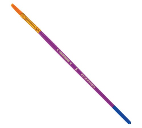 Кисти ЮНЛАНДИЯ, набор 5 шт. (СИНТЕТИКА: круглые № 1, 2, 5; плоские № 5, 8), блистер с европодвесом, 200894