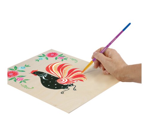 Кисти ЮНЛАНДИЯ, набор 5 шт. (СИНТЕТИКА: круглые № 1, 2, 3, 4, 5), блистер с европодвесом, 200895