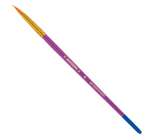 Кисти ЮНЛАНДИЯ, набор 5 шт. (СИНТЕТИКА: круглые № 1, 2, 3, 4, 5), блистер с европодвесом, 200895