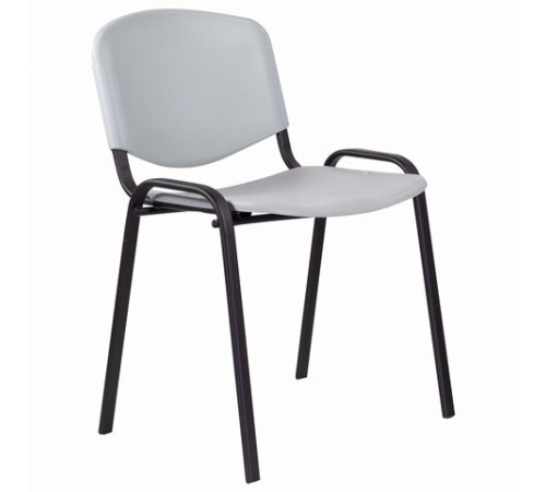 Стул STAFF "Iso Plast CF-009", черный каркас, пластик серый, 532570 Стул STAFF "Iso Plast CF-009", черный каркас, пластик серый, 532570