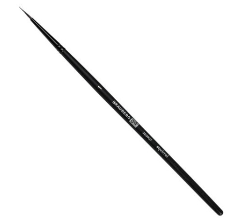 Кисть художественная проф. BRAUBERG ART CLASSIC, белка, круглая, № 1, 200907